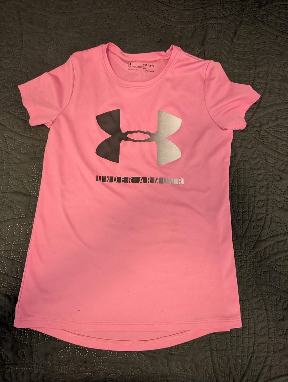 Kids Under Armour Pink HeatGear Performance Tee